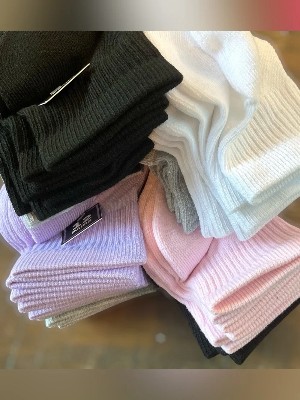 🌸24 Pair Ladies Cushioned Quarter Socks